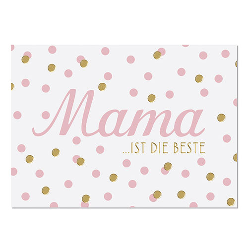 Postkarte ‚Mama ist die Beste‘