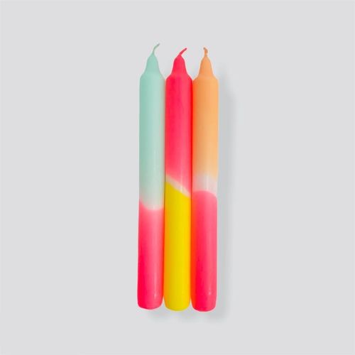 Dip Dye Neon Candle - Sunshine Club
