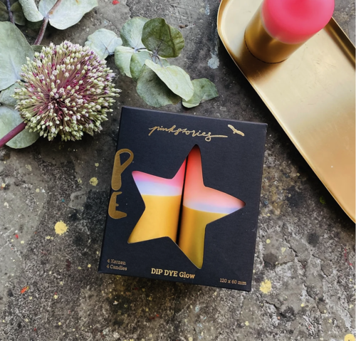 Pink Stories Kerzen Xmas "Golden Star" 4er Set