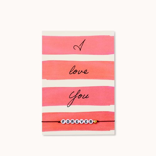 By Vivi Armband Karte ‚I love you forever‘