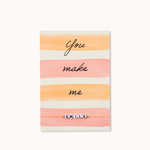 By Vivi Armband Karte ‚You make me smile‘